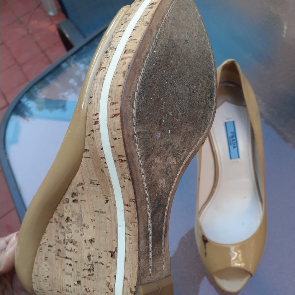 Divine Prada Platform Cork Wedges Size 39 - image 6